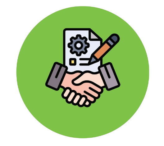 Ícone de gestão de contratos para administração de imoveis.